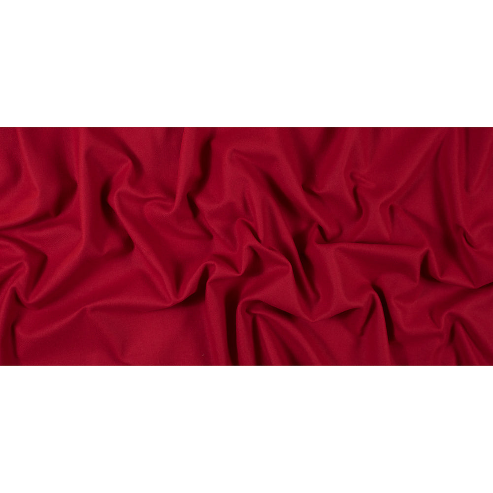 Ribbon Red Brushed Wool Twill Coating Full