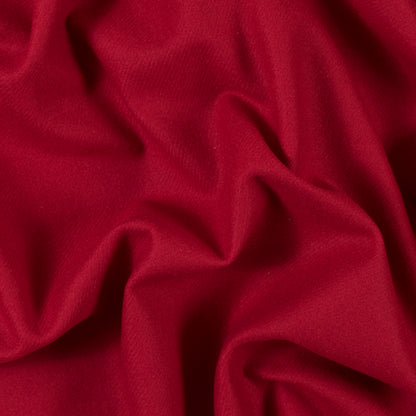 Ribbon Red Brushed Wool Twill Coating