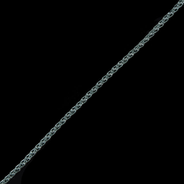 Metallic Glacier Blue Crochet Chain - 0.125