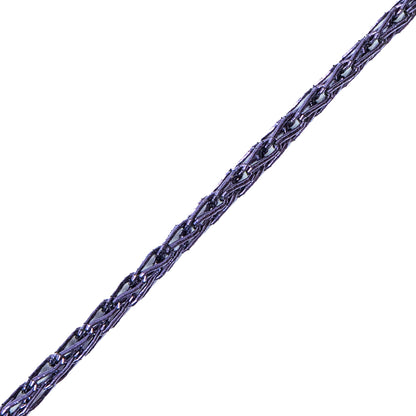 Italian Metallic Indigo Crochet Chain - 0.125" Detail
