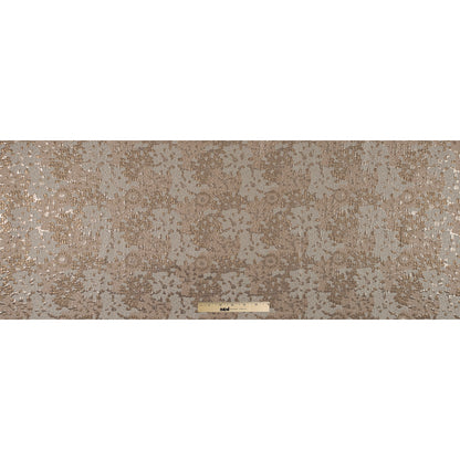 Metallic Gold and Sun Kiss Beige Floral Brocade Folded