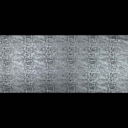Metallic Silver Abstract Brocade Full