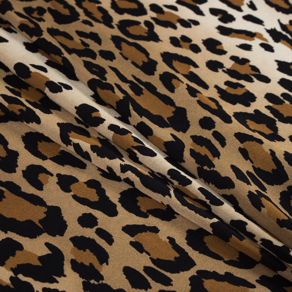 Carolina Herrera Leopard Printed Stretch Silk Twill Folded