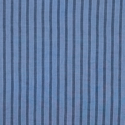 Steven Alan Country Blue Bengal Striped Crinkled Cotton Shirting
