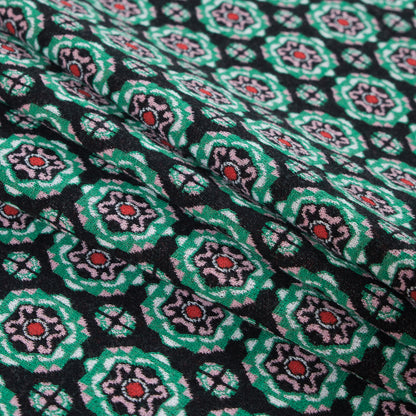 Famous NYC Designer Simply Green Medallion Wool Knit Folded