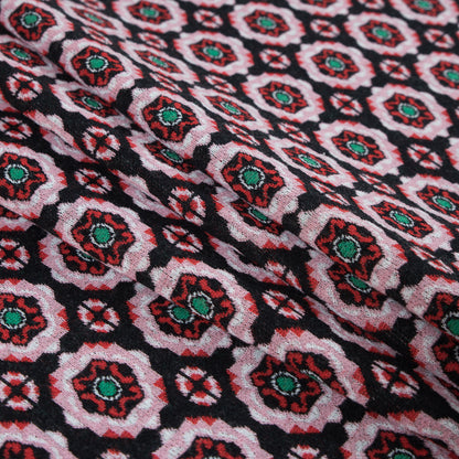 Famous NYC Designer Orchid Pink Medallion Wool Knit - Folded