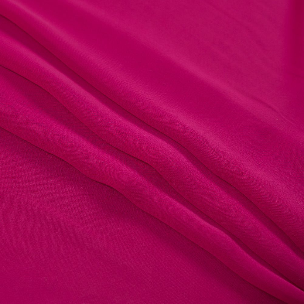 Beetroot Purple Polyester Georgette Folded