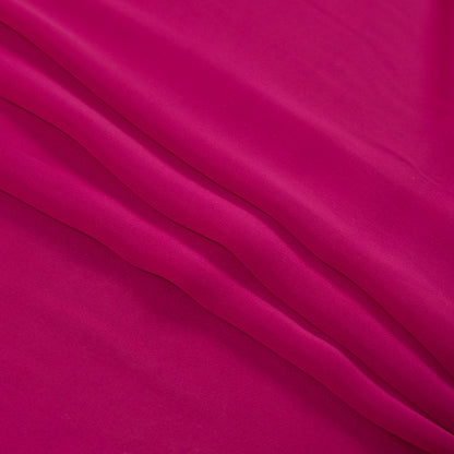 Beetroot Purple Polyester Georgette Folded