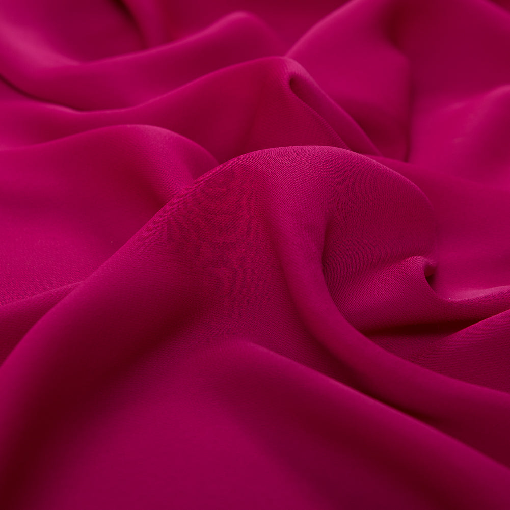Beetroot Purple Polyester Georgette Detail