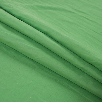 Green Flash Blended Imitation Shantung Folded