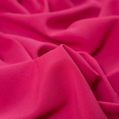 Famous NYC Designer Bright Rose Crepe Detail