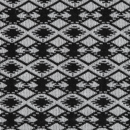Black and White Diamond Woven Crepe Detail