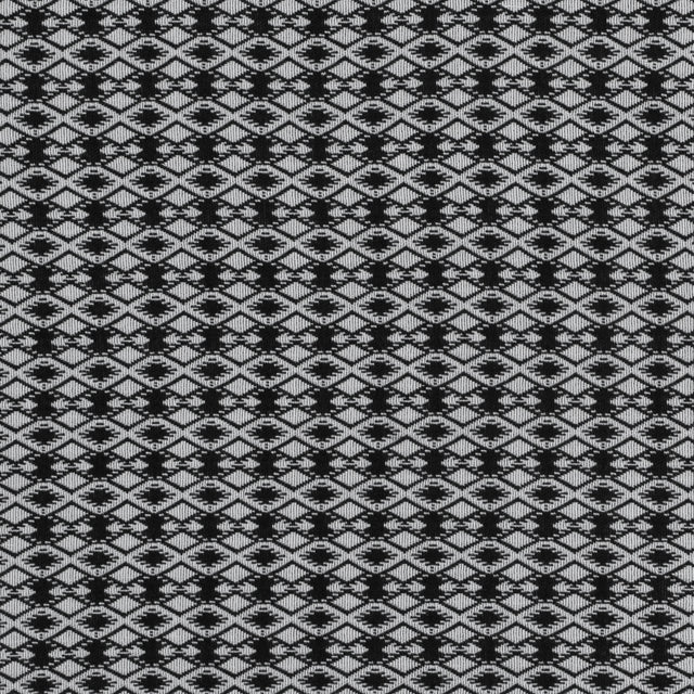 Black and White Diamond Woven Crepe