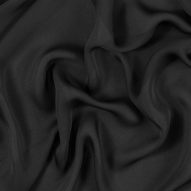 Black Polyester Double Georgette
