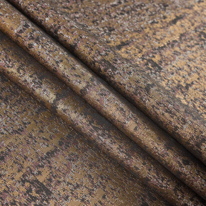 Metallic Gold and Pink Abstract Jacquard Folded