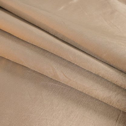 Warm Sand Rayon Twill with Shantung-Like Slubs Folded