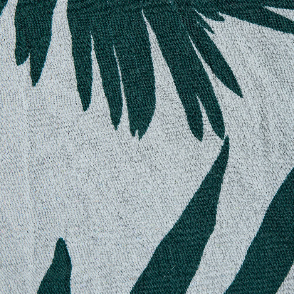 Bayberry Green Hawaiian Printed Rayon Crepe Detail