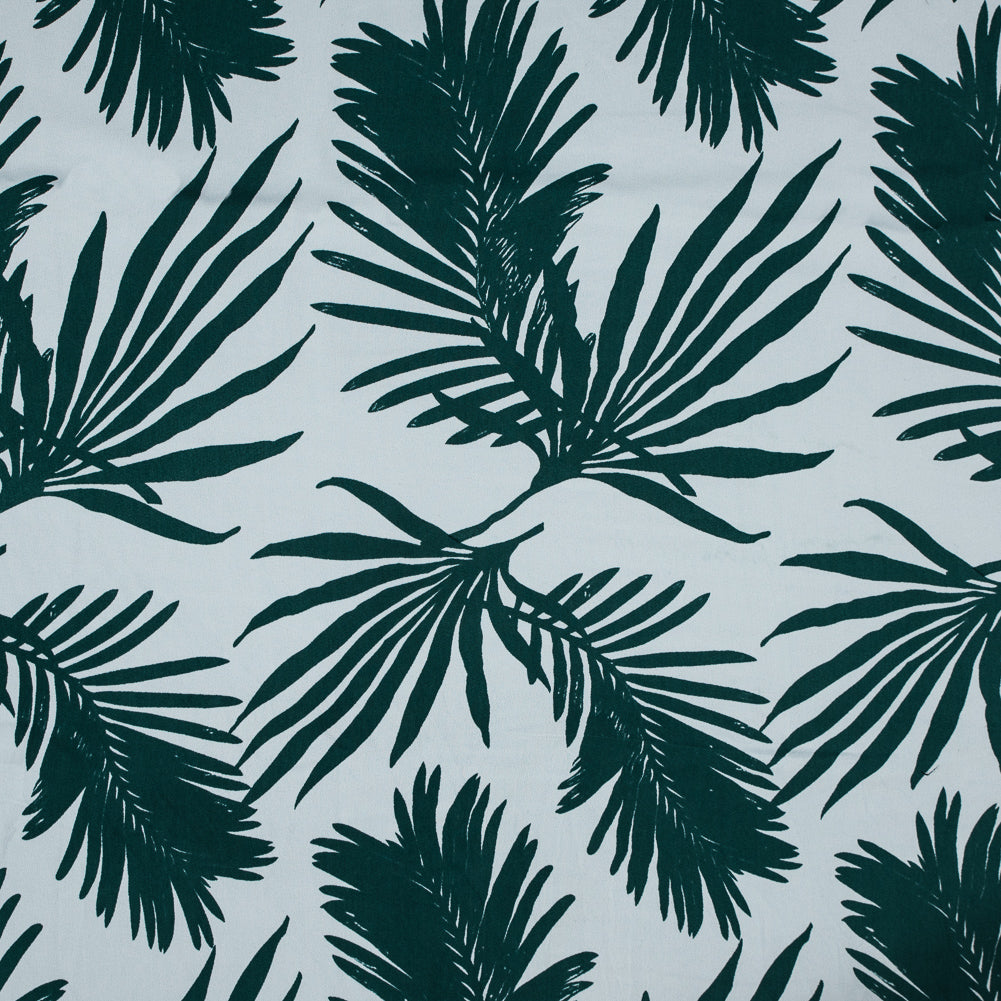 Bayberry Green Hawaiian Printed Rayon Crepe