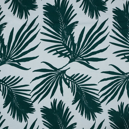 Bayberry Green Hawaiian Printed Rayon Crepe