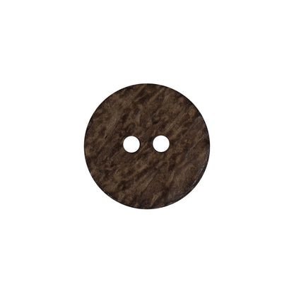 Brown Wooden Two-Hole Button - 28L/18mm