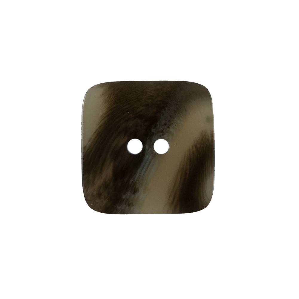 Olive Gray Square Two-Hole Plastic Button - 30L/19mm