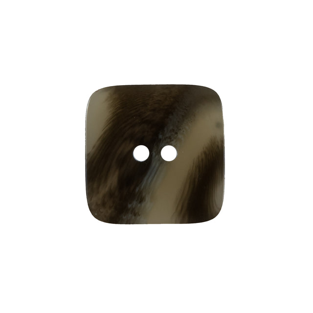 Olive Gray Square Two-Hole Plastic Button - 30L/19mm