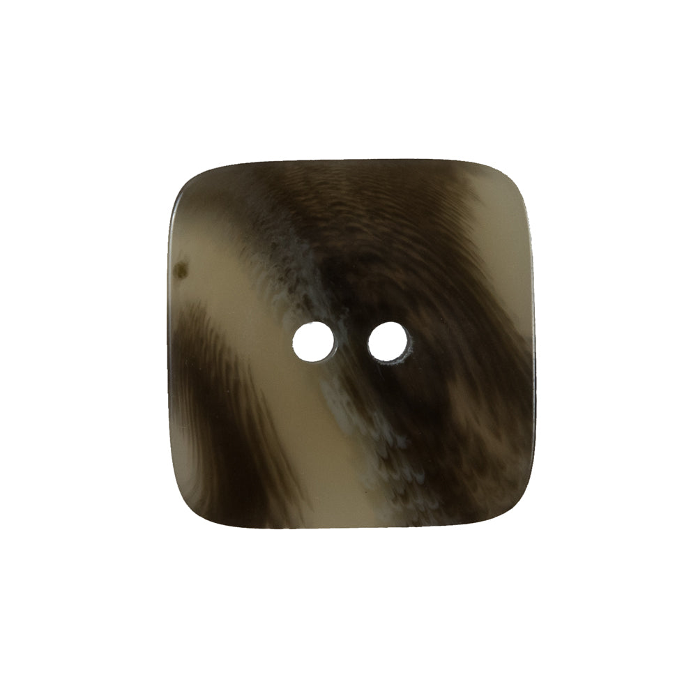 Olive Gray Square Two-Hole Plastic Button - 36L/23mm Detail