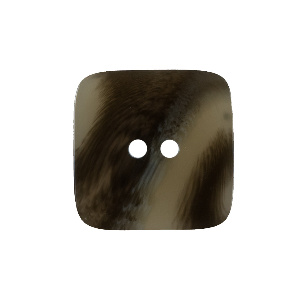 Olive Gray Square Two-Hole Plastic Button - 36L/23mm