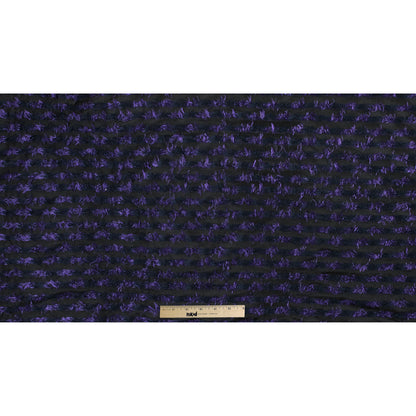 Meadow Violet and Black Striped Peek-a-Boo Polyester Woven Full