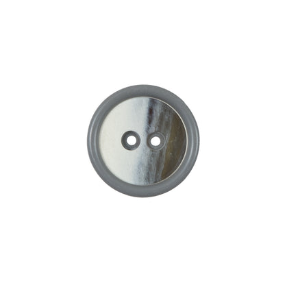 Gray 2-Hole Plastic Button - 22L/14mm