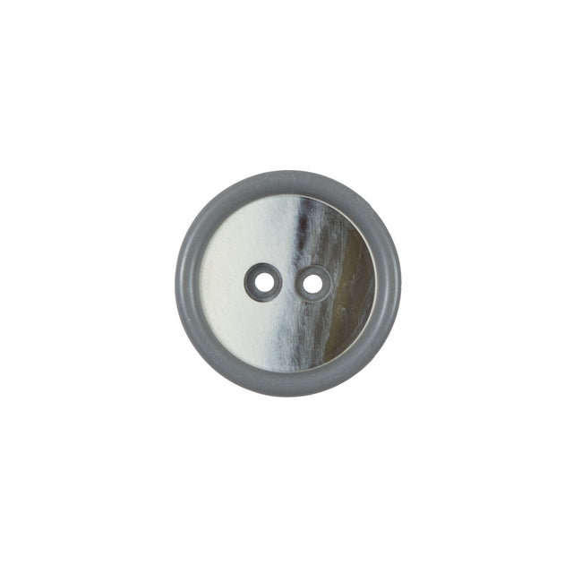 Gray 2-Hole Plastic Button - 22L/14mm