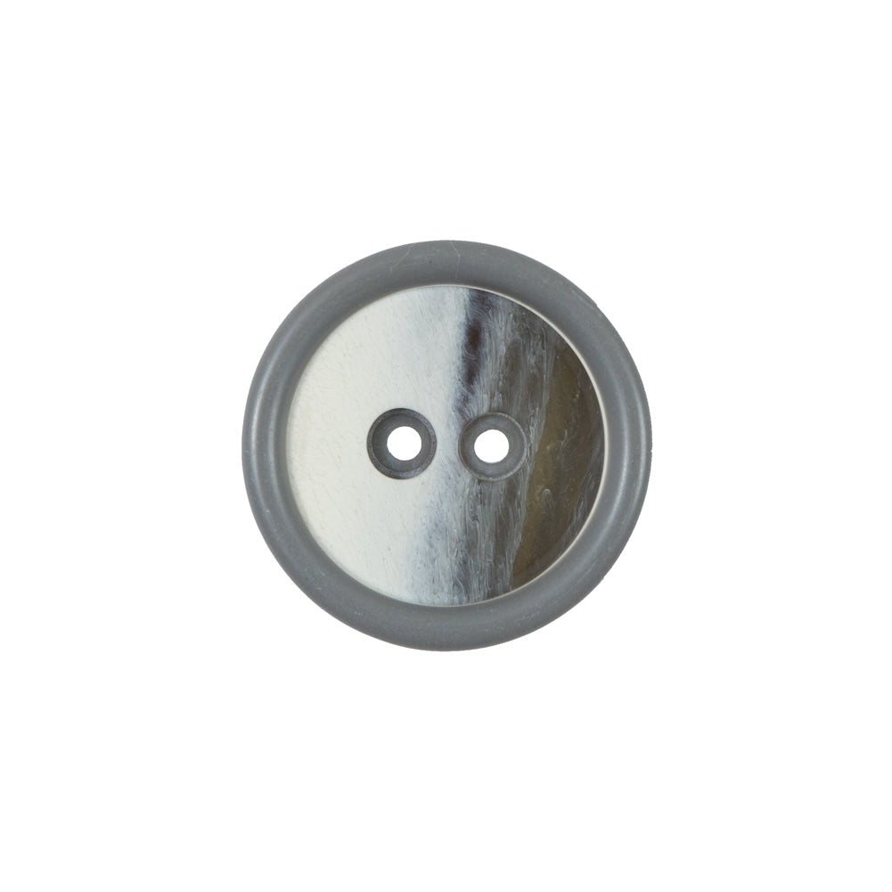 Gray, Beige and White 2-Hole Plastic Button - 33L/21mm