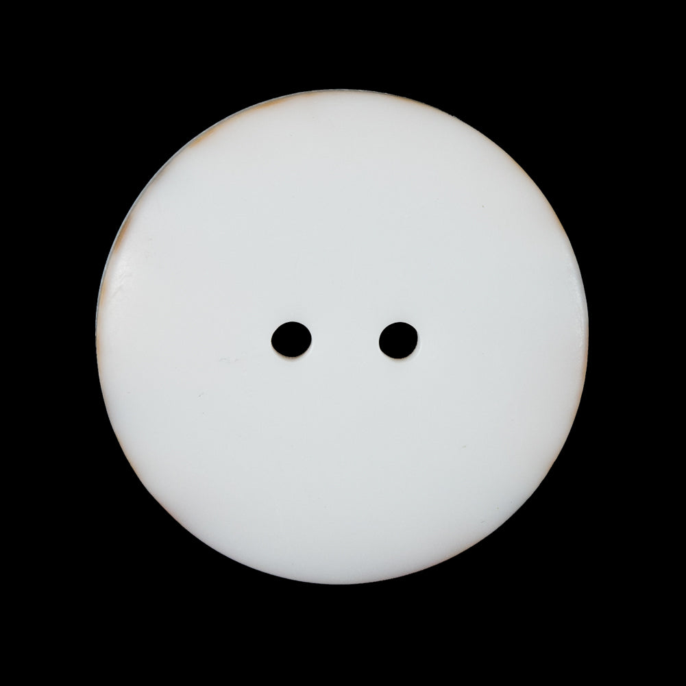 Ivory 2-Hole Plastic Button - 44L/28mm Detail
