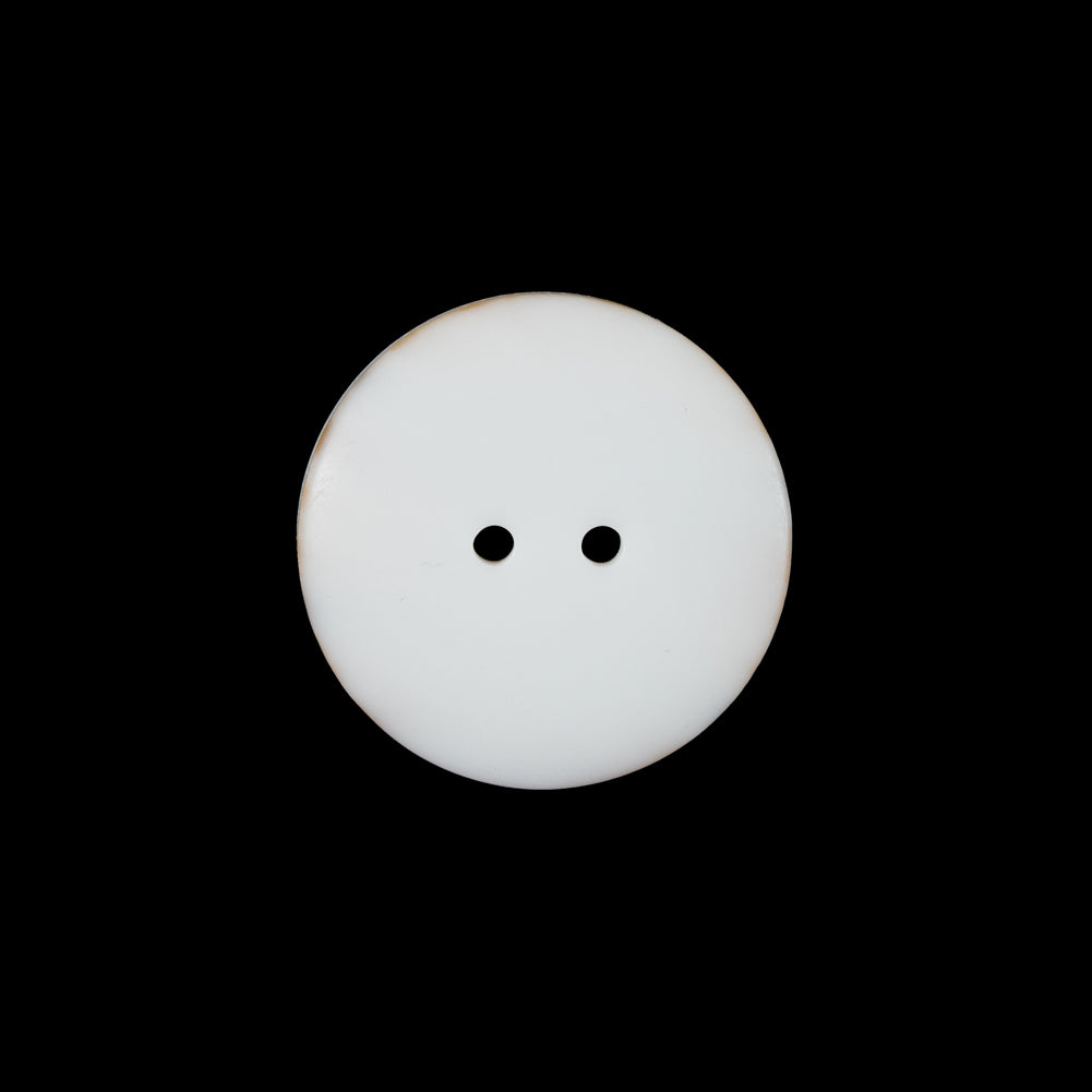 Ivory 2-Hole Plastic Button - 32L/20mm - Detail