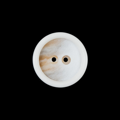 Ivory 2-Hole Plastic Button - 32L/20mm