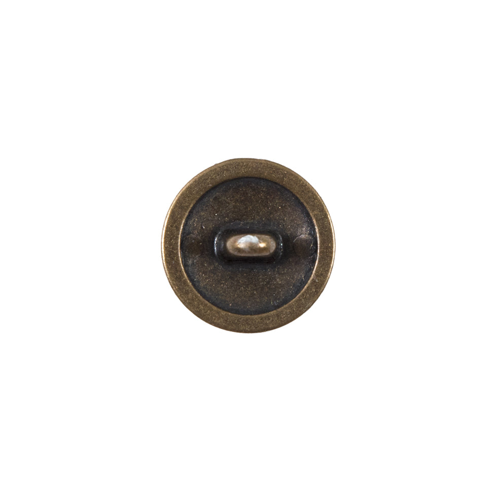 Bronze Etched Metal Button - 22L/14mm - Detail