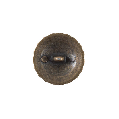 Antique Gold Etched Metal Button - 32L/20mm Detail
