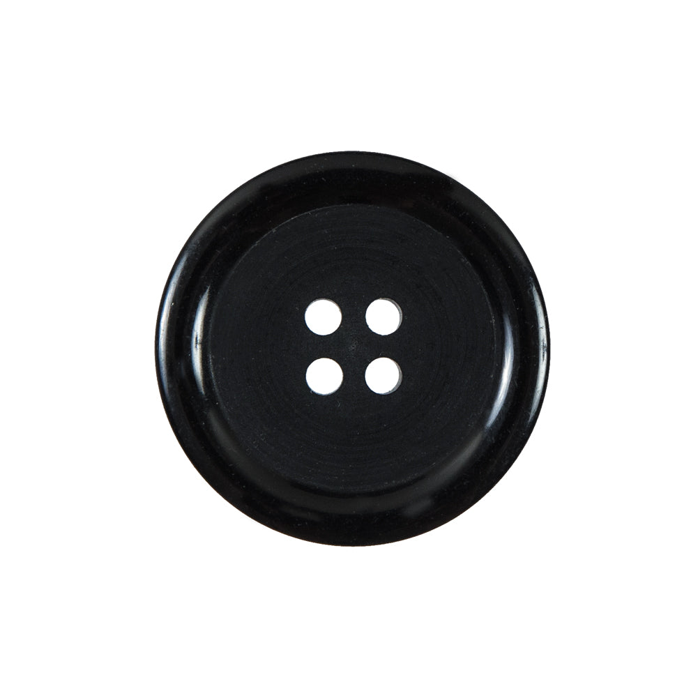 Black 4-Hole Plastic Button - 38L/24mm