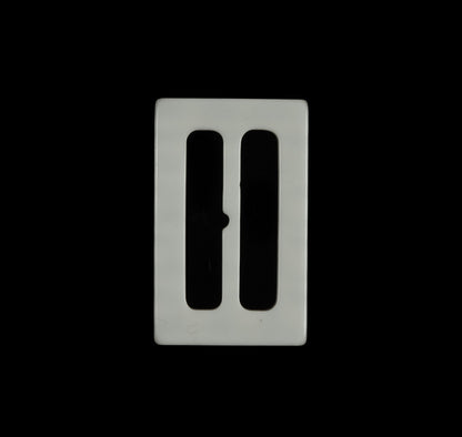 Ivory Rectangular Plastic Buckle - 2" Detail