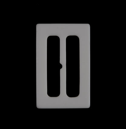 Ivory Rectangular Plastic Buckle - 2.5 - Detail