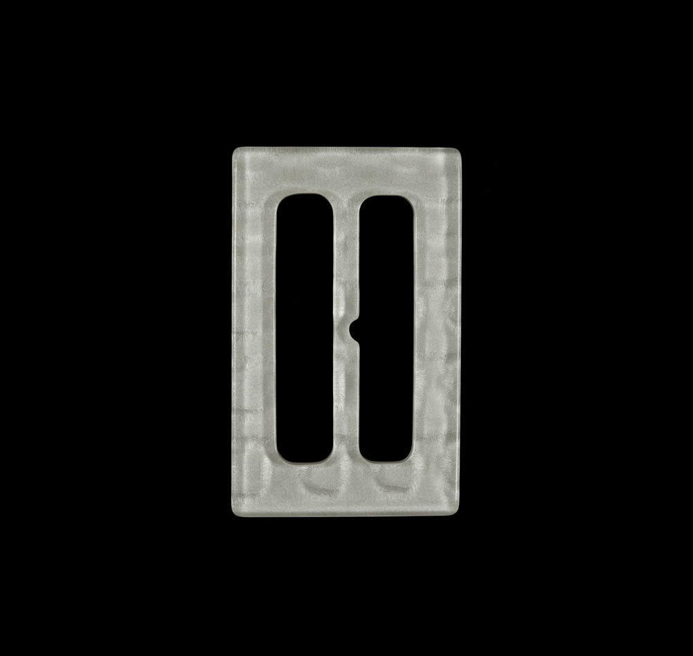 Ivory Rectangular Plastic Buckle - 2"