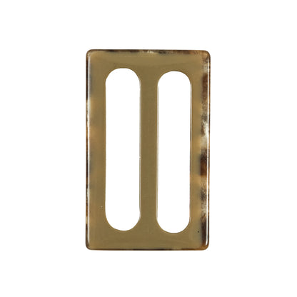 Brown Rectangular Plastic Buckle - 2.325 - Detail