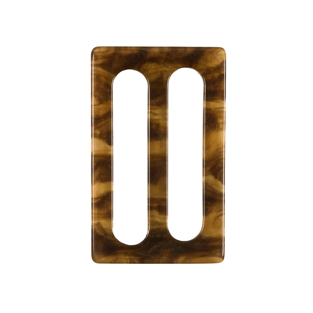 Brown Rectangular Plastic Buckle - 2.325