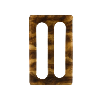 Brown Rectangular Plastic Buckle - 2.325