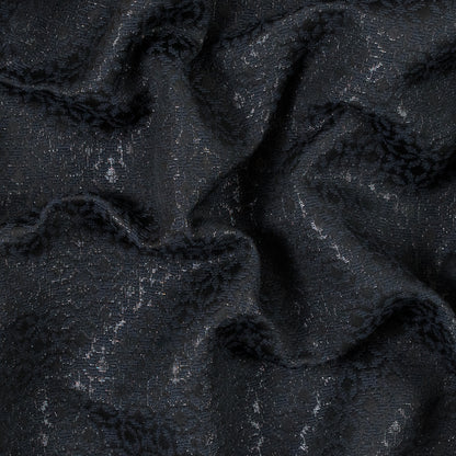Italian Blue Nights and Metallic Black Quarterfoil Brocade