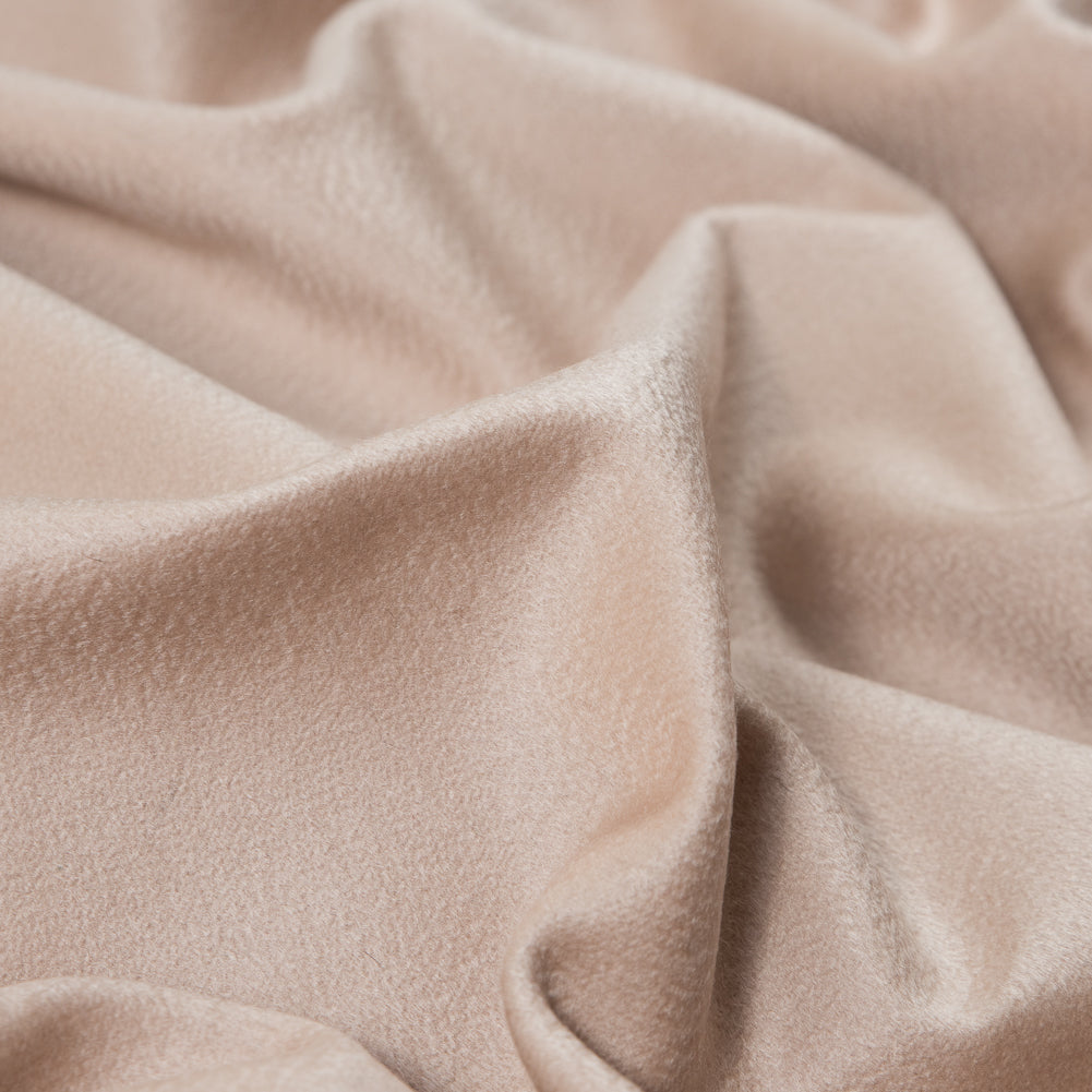 Italian Novelle Peach Cashmere Blended Wool Coating - Detail