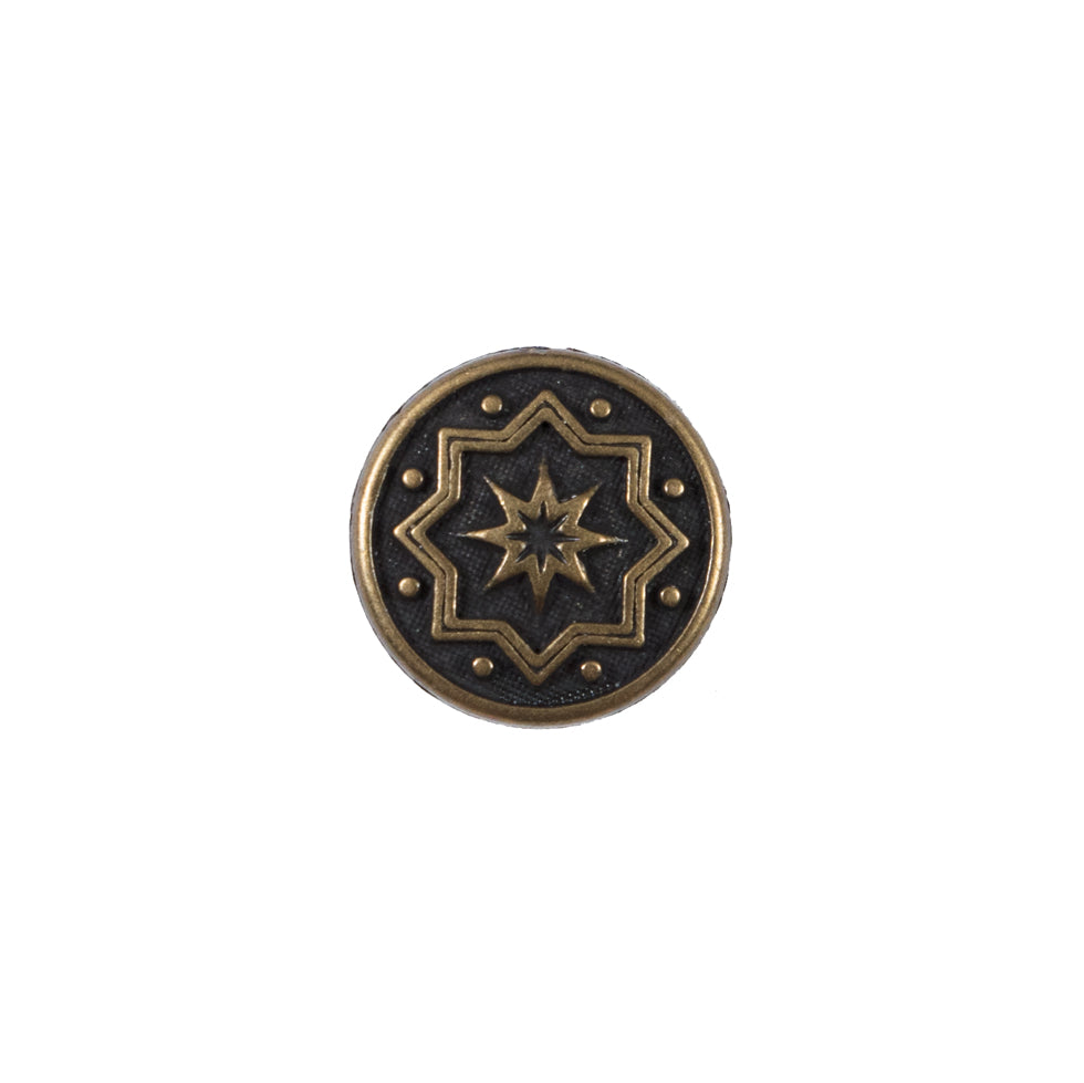 Bronze Etched Metal Button - 22L/14mm