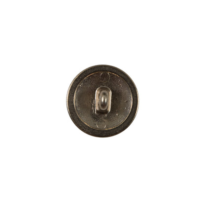 Gold Floral Etched Metal Shank Back Button - 24L/15mm Detail