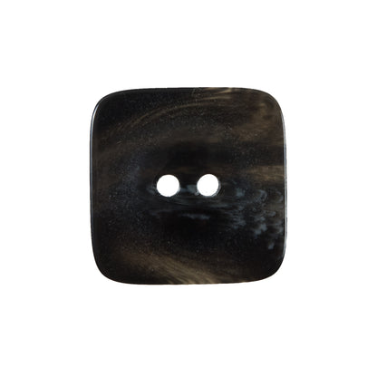 Black Square Two-Hole Plastic Button - 36L/22mm - Detail
