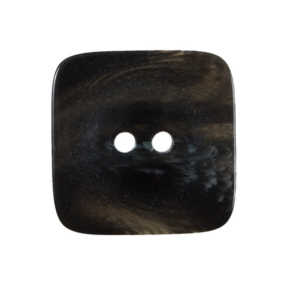 Black Square Two-Hole Plastic Button - 44L/28mm Detail